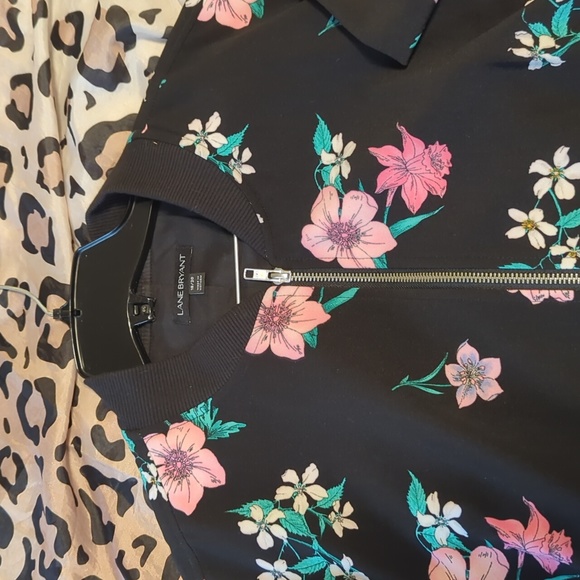 Lane Bryant Floral Zip Up Jacket - Picture 4 of 5